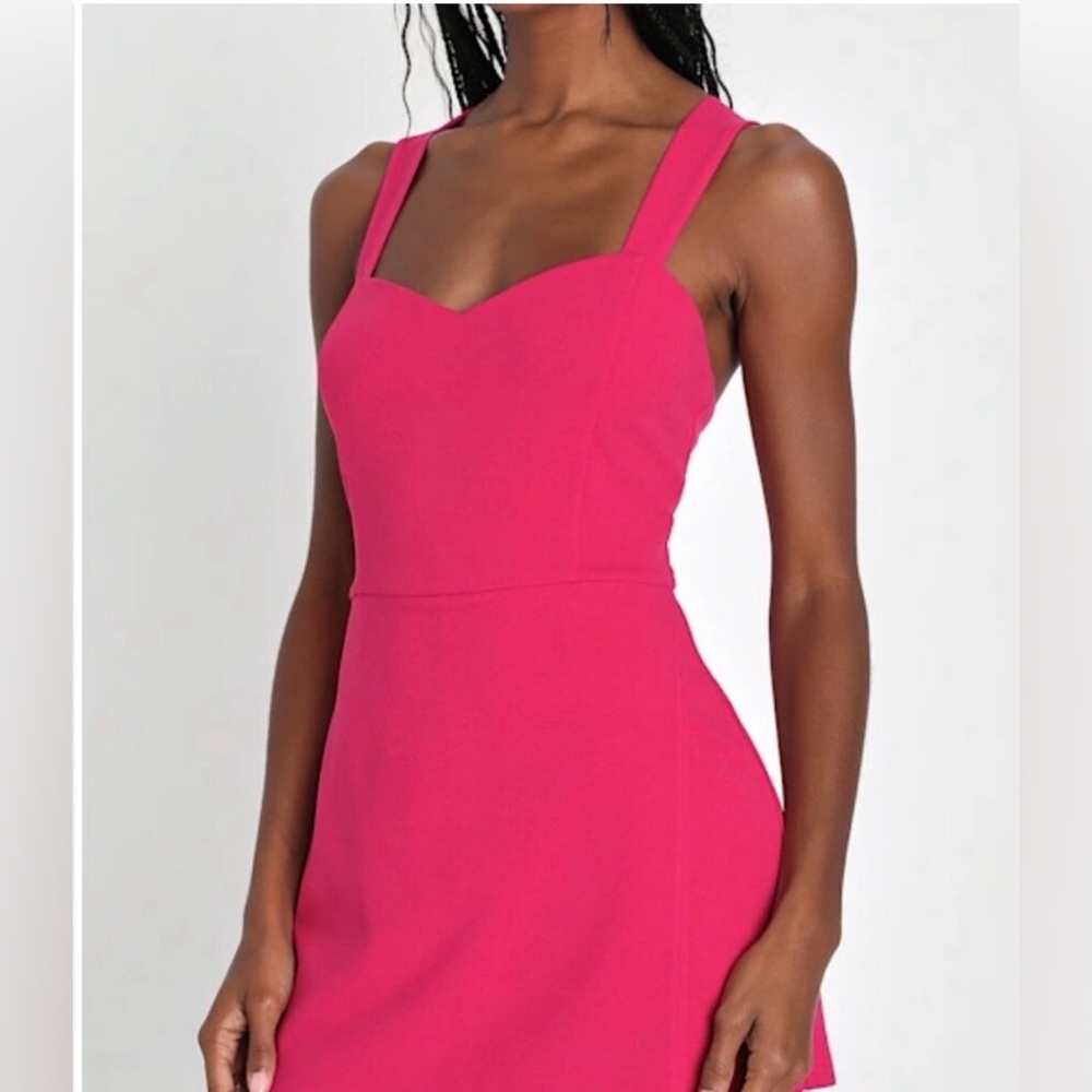 Lulus Hot Pink Romper Dress NWT
